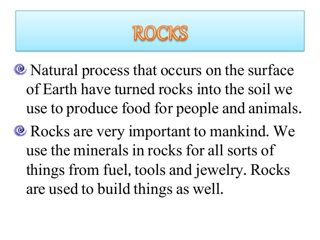Importance Of Rocks And Minerals 1