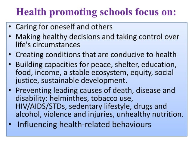 Importance Of School Health Education PPT