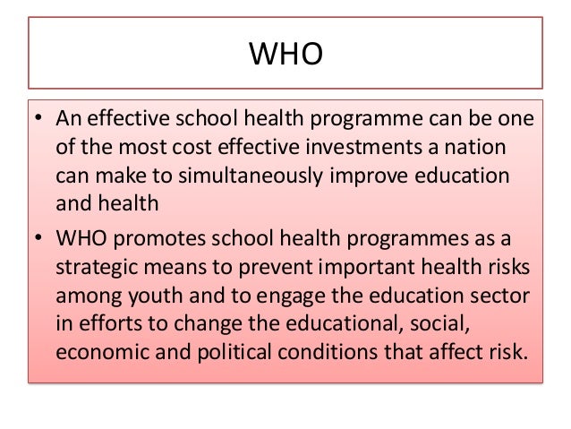 Importance of school health education