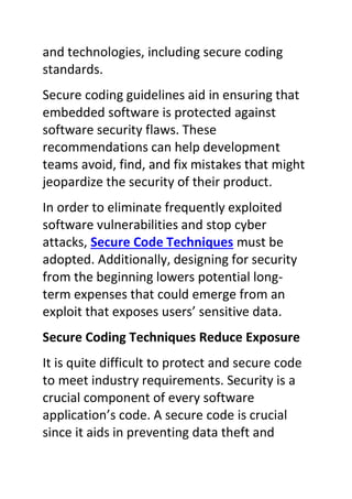 Importance of Secure Coding with it’s Best Practices | PDF ...