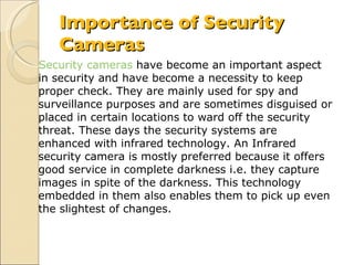 Importance of Security Cameras ,[object Object]