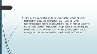 Importance Of Seed Quality Enhancement Fortification