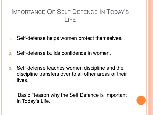 The Importance of Self-Defense