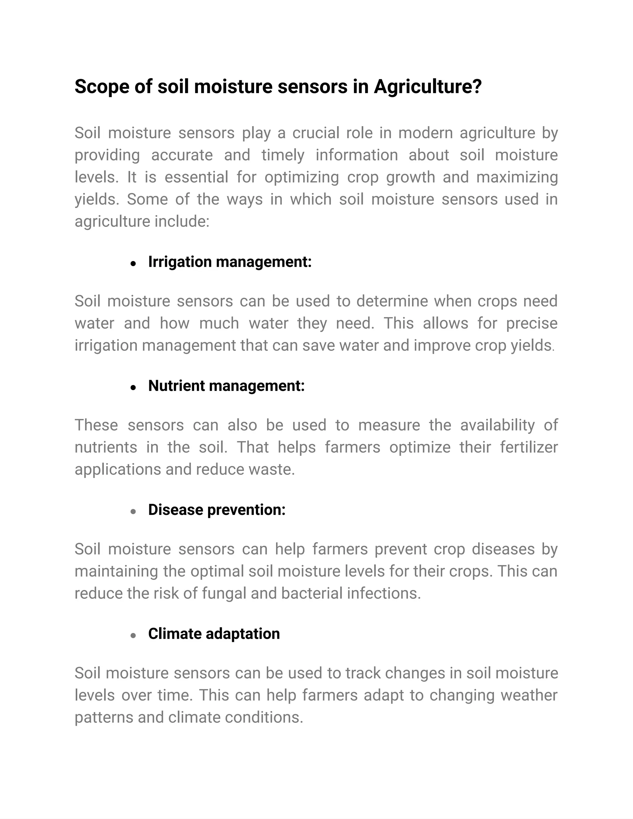 Importance of soil moisture sensors in Agriculture_ Advantages and ...