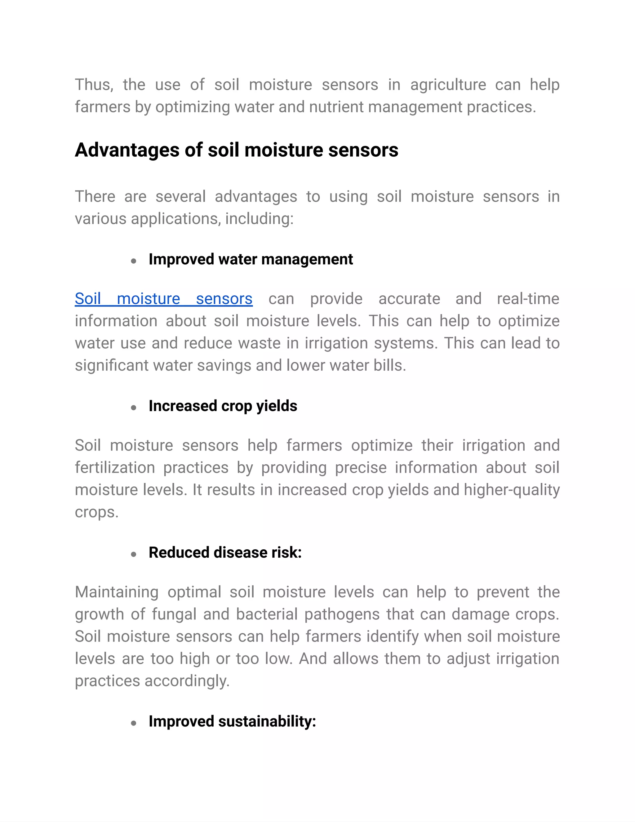 Importance of soil moisture sensors in Agriculture_ Advantages and ...