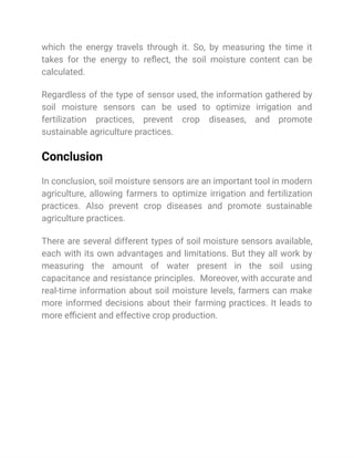 Importance of soil moisture sensors in Agriculture_ Advantages and ...