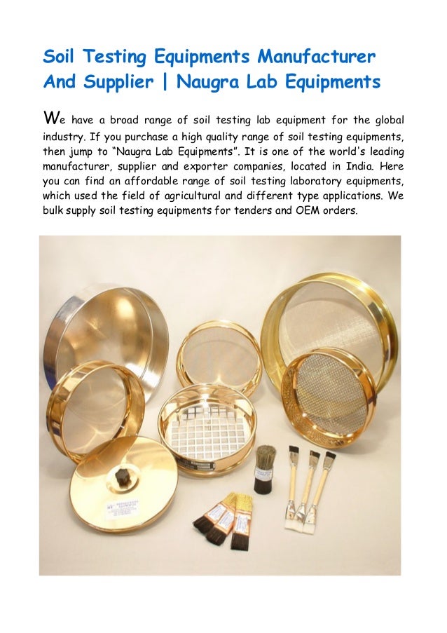 Importance Of Soil Testing Equipments For Agricultural