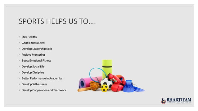 importance of sports in school.pptx | Participant Sports | Fitness and ...