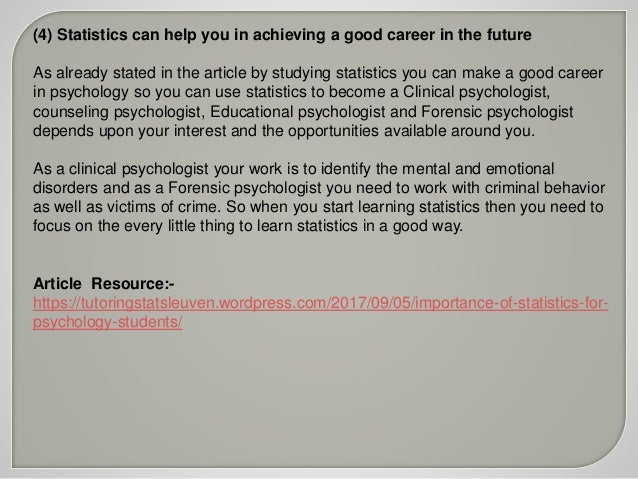 Statistics for psychology