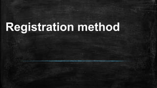 Registration method
 