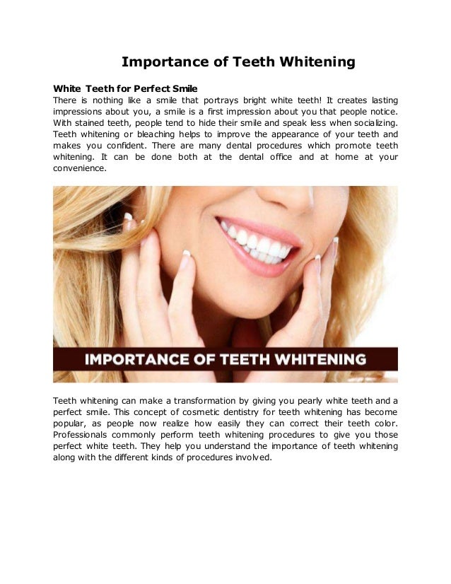 Importance of teeth whitening
