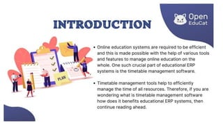 Importance of Timetable Management Software in Educational ERP ...