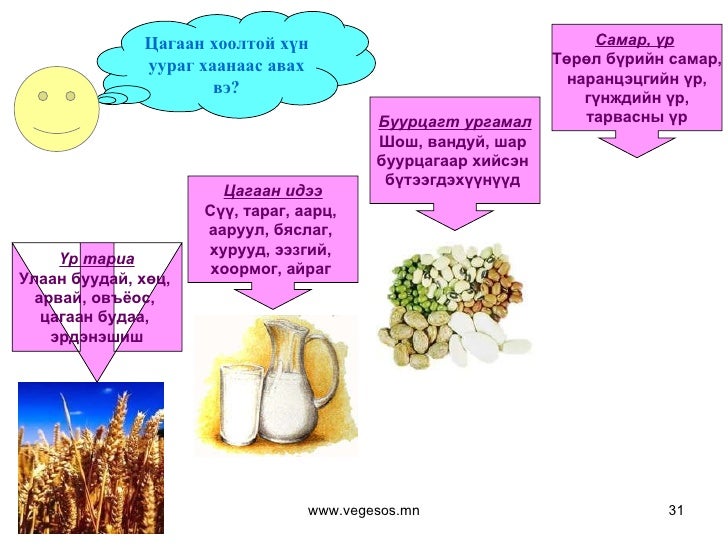 Цагаан хоол эрүүл мэнд шим тэжээл