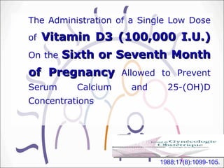 Importance of vitamin d in pregnancy and lactation | PPT