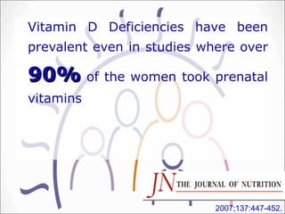 Importance of vitamin d in pregnancy and lactation | PPT