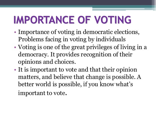 essay on importance of voting in democracy