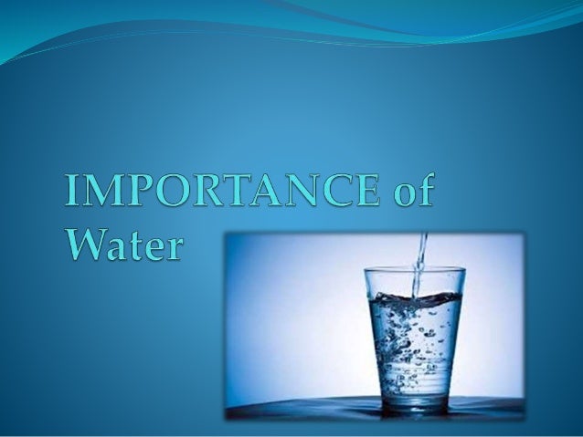 short presentation on water