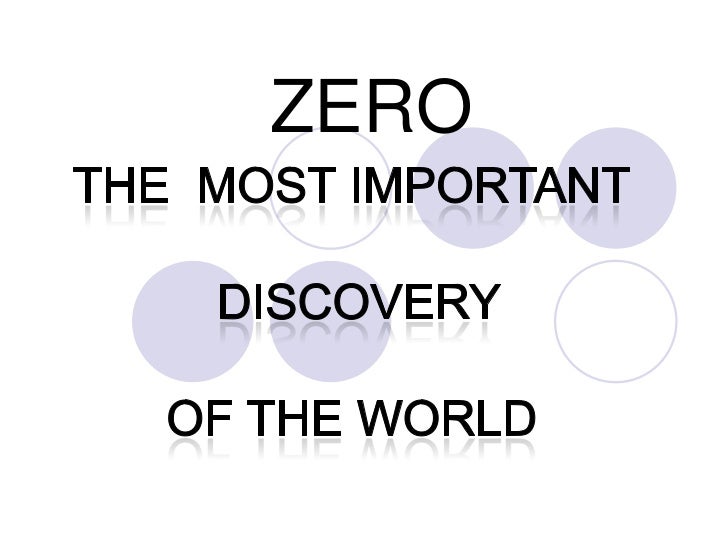 Importance of zero