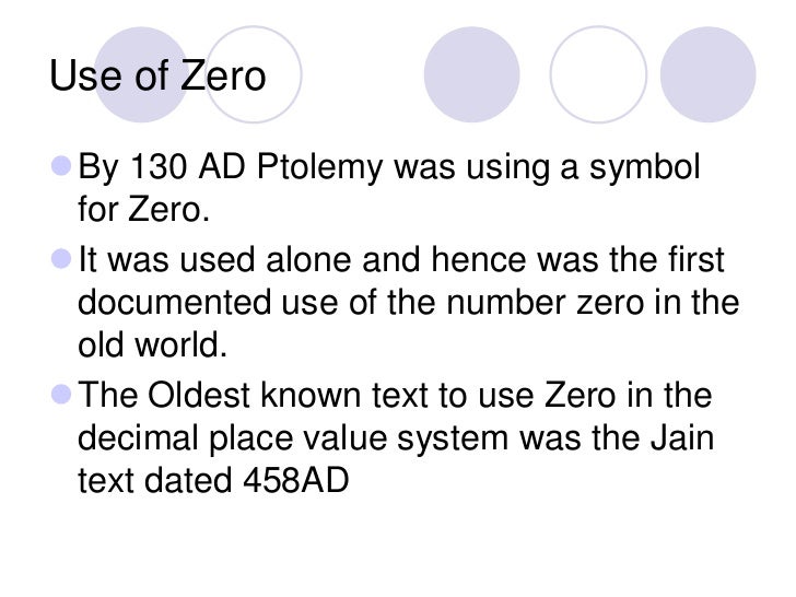 Importance of zero