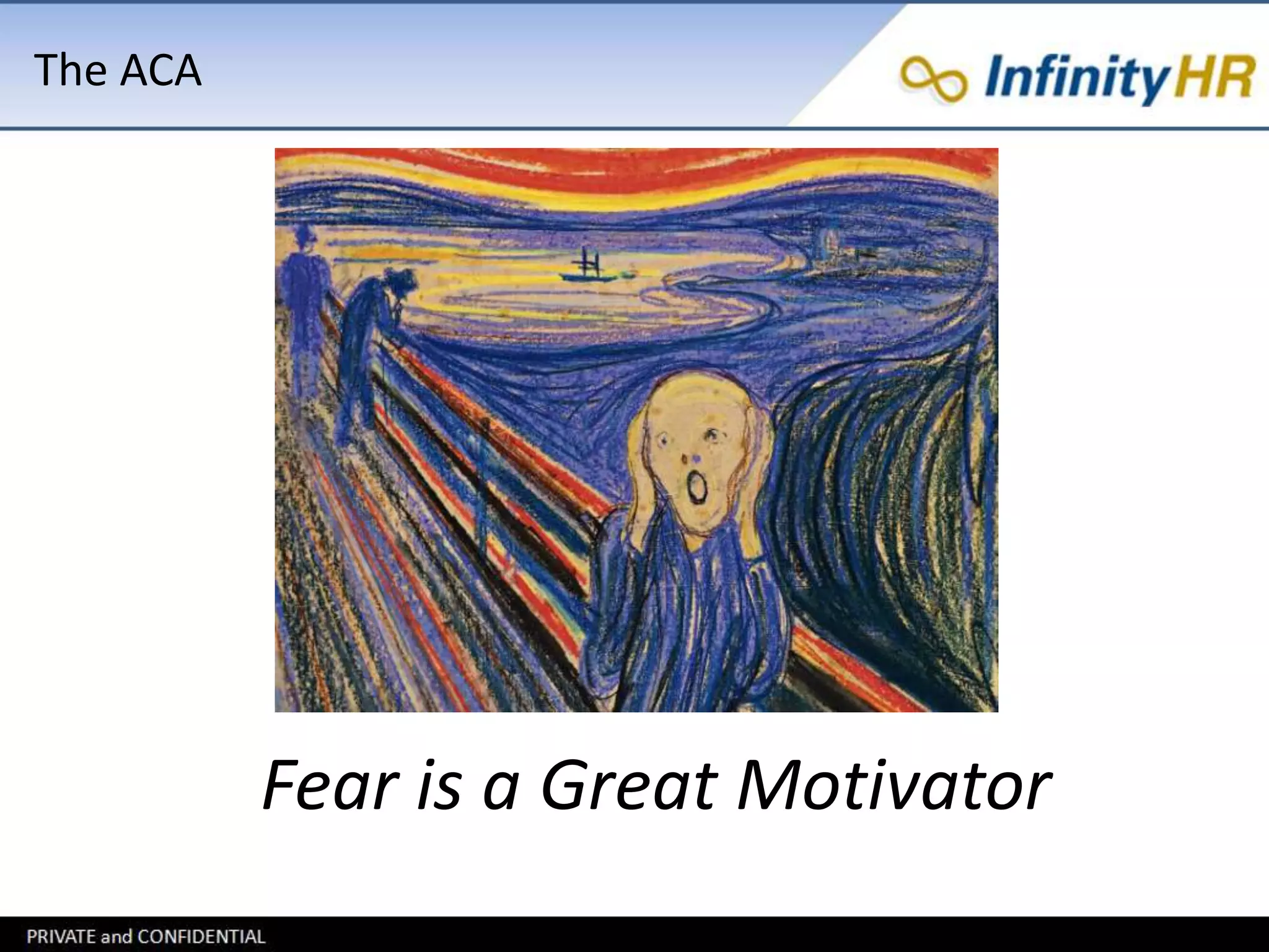 The ACA 
Fear is a Great Motivator 
 