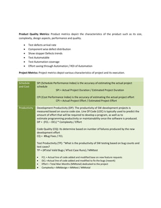Importance of software quality metrics | PDF