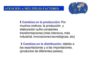 ∎  C ambios en la producción :  Por muchos motivos, la producción  y elaboración sufre constantes transformaciones (más in...