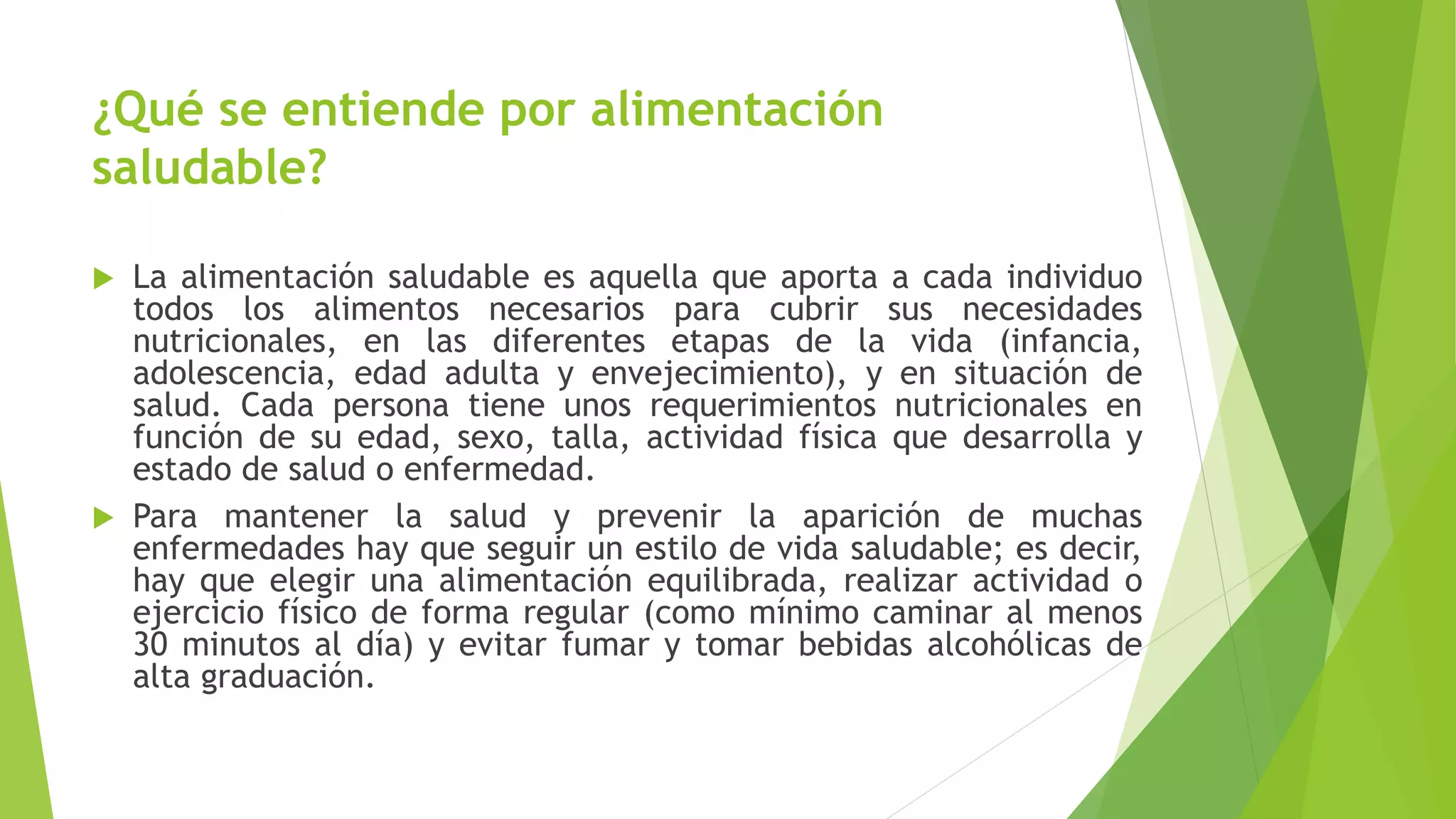 Importancia de la alimentación saludable | PPT