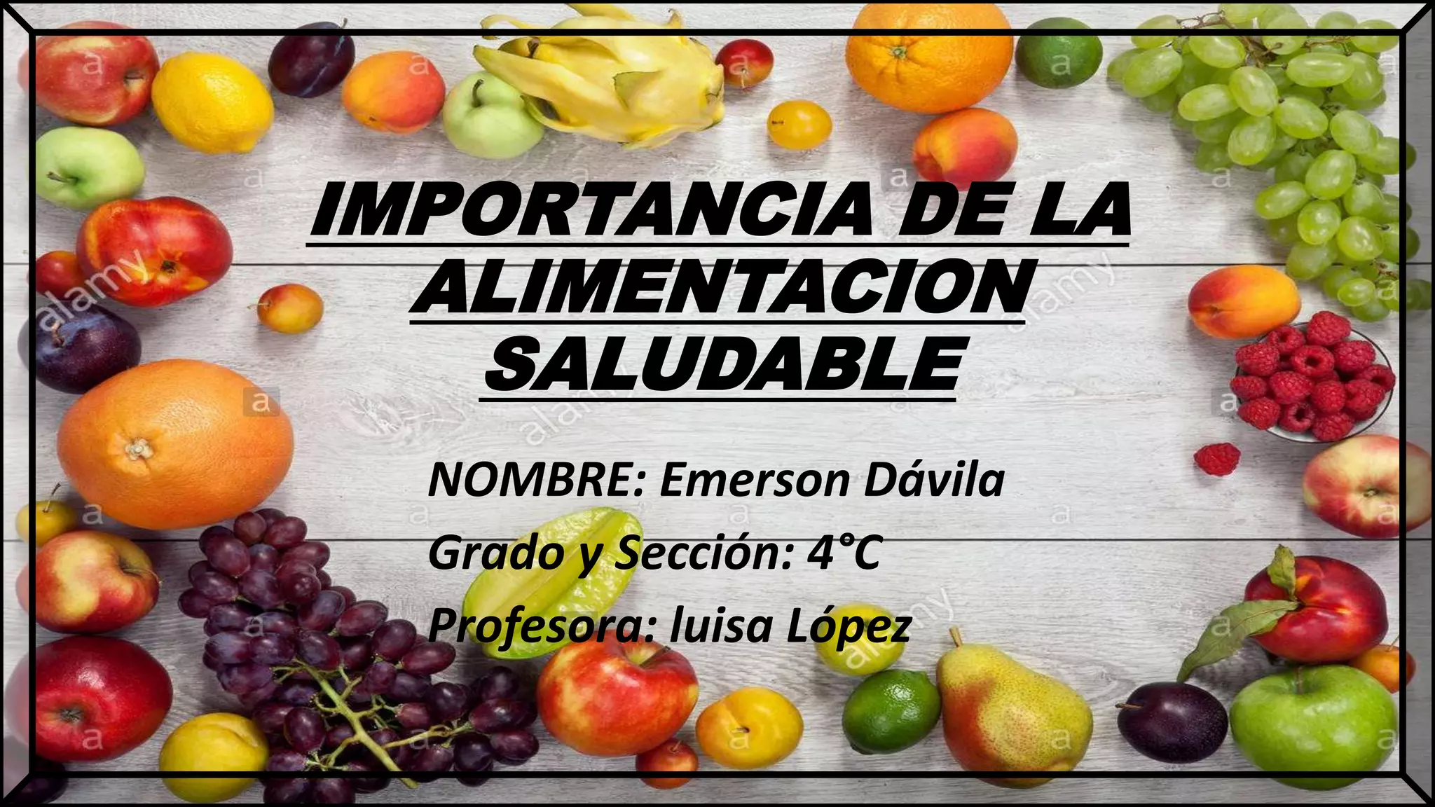 Importancia de la alimentacion saludable | PPTX