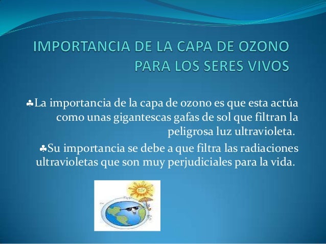 Importancia de la capa de ozono