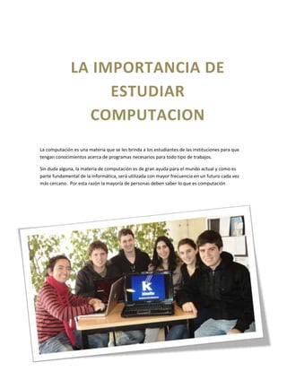 Importancia de la computacion | PDF