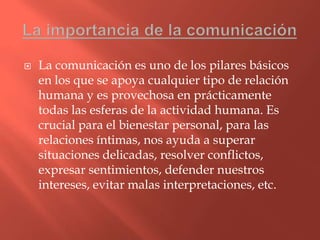 Importancia de la comunicación en las relaciones humanas