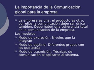 Importancia de la comunicación global