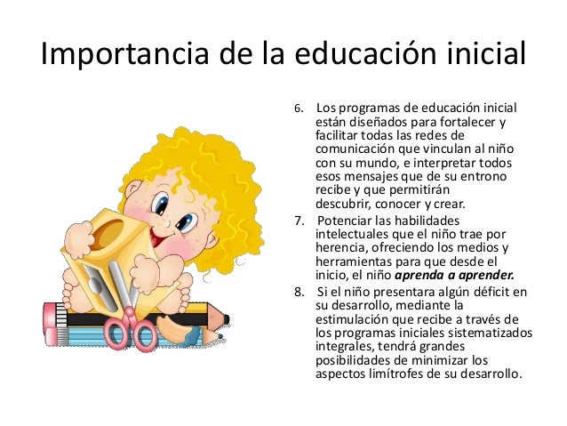 Importancia de la Educacion Inicial