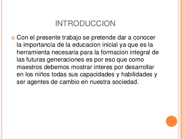 Importancia de la educacion inicial ivonne