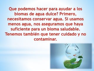 Importancia del agua en los ecosistemas | PPTX