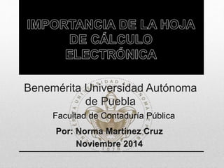 Benemérita Universidad Autónoma 
de Puebla 
Facultad de Contaduría Pública 
 