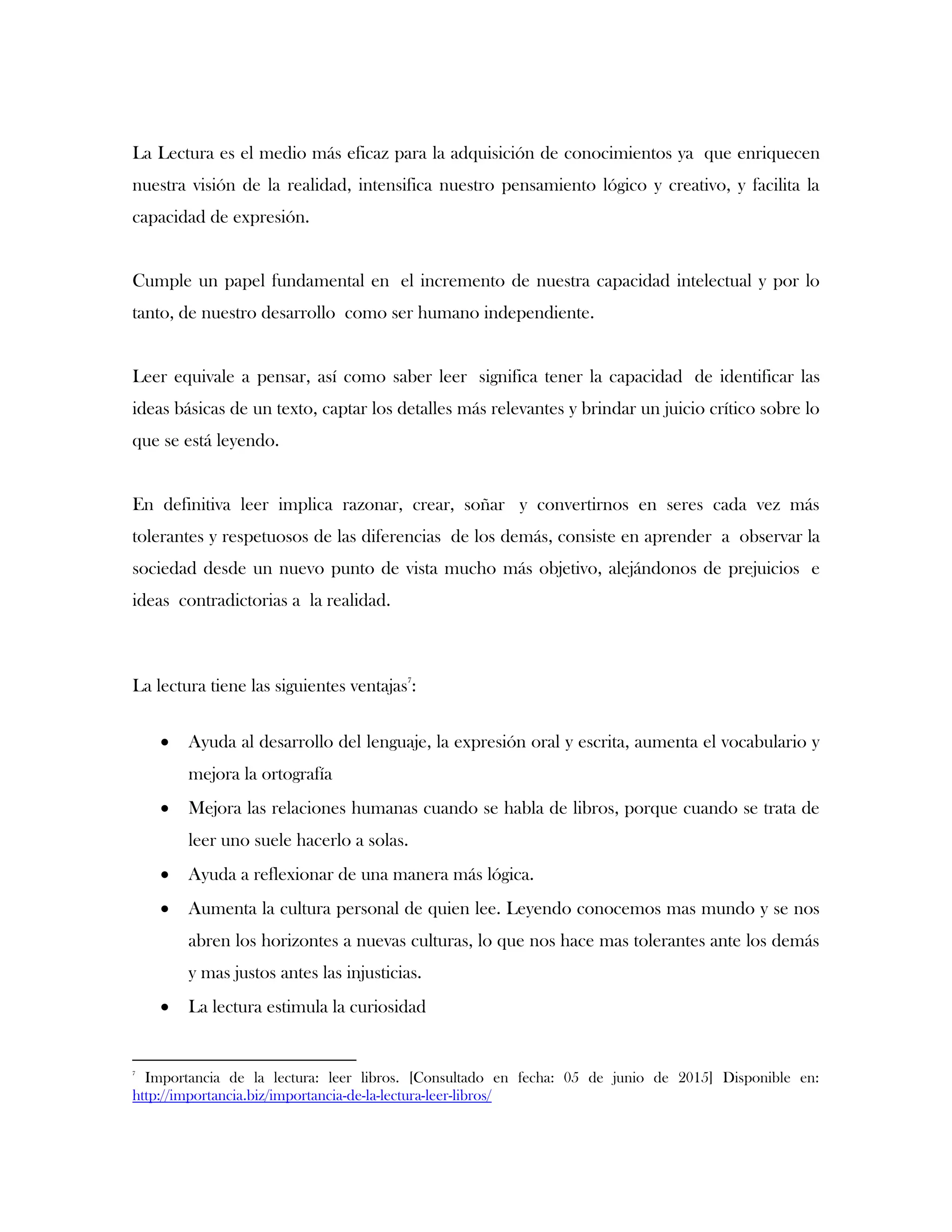 Importancia de la lectura recreativa en el desarrollo personal | PDF ...