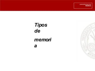 Tipos
de
memori
a
 