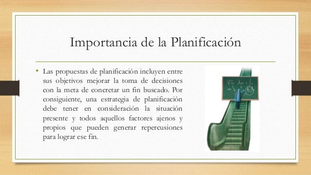 Importancia de la planificación