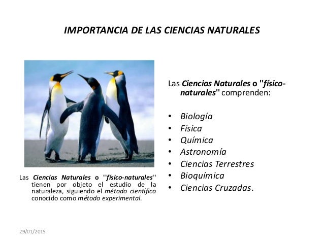 Importancia de las ciencias naturales