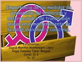Estudiantes:
Ingrid Maritza Montenegro Lopez
Angie Vanessa Tobar Maigual
Curso: 11-3
Pc: 17
 
