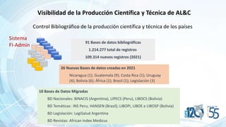 Visibilidad de la Producción Científica y Técnica de AL&C
Control Bibliográfico de la producción científica y técnica de l...