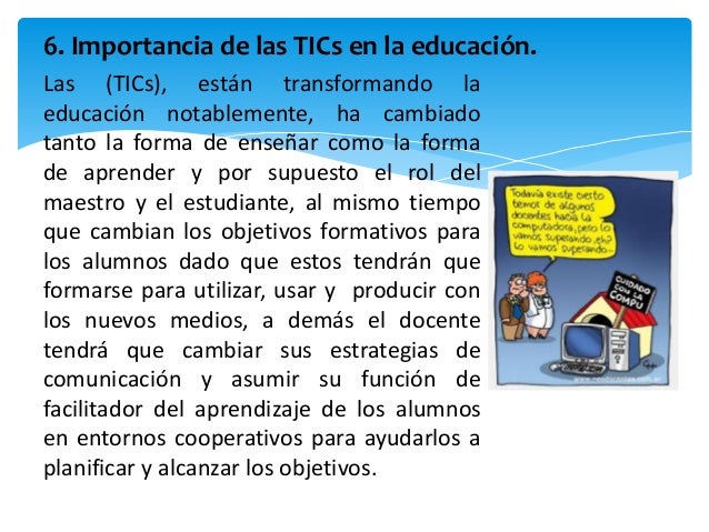 Importancia de las TICs en la educación