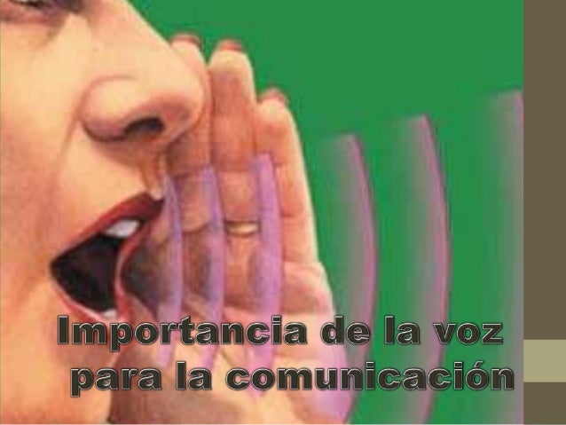Importancia de la voz para la comunicación