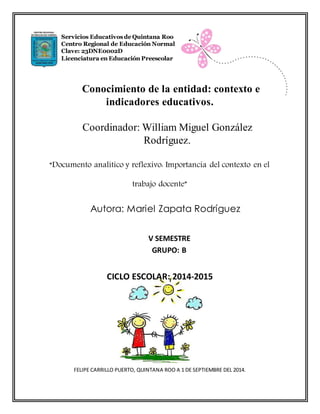 Importancia del contexto en el trabajo docente | DOCX