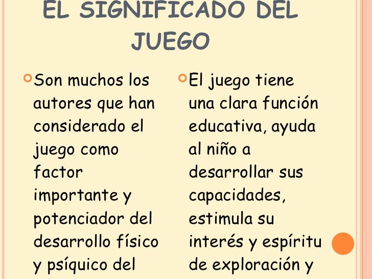 Importancia del juego en infantil