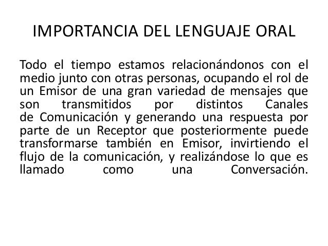Importancia del lenguaje