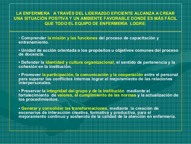 Importancia del Liderazgo en Enfermeria