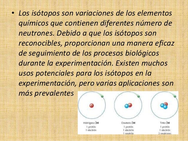 Importancia de los isotopos en la biologia