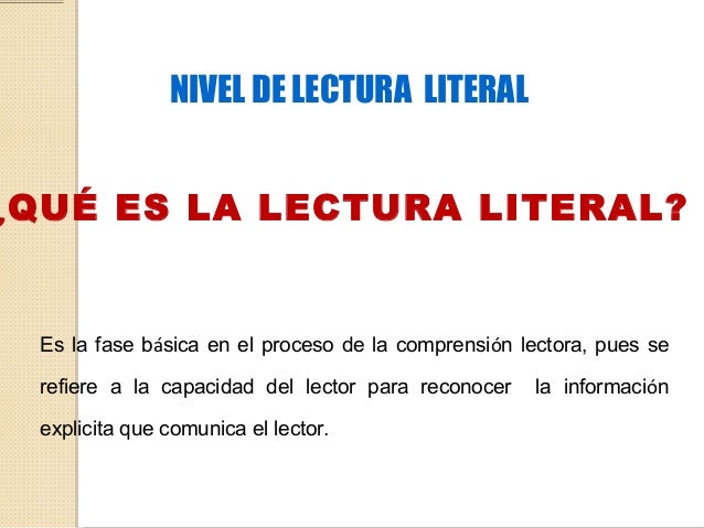 Importancia de los niveles de lectura